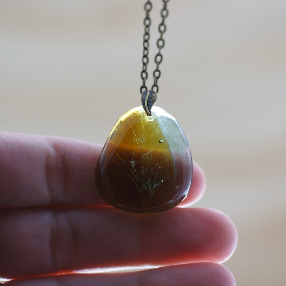 Wine and Tequila Recycled Glass Necklace Don Julio Sustainable Jewelry Handmade - Picture 7 of 7